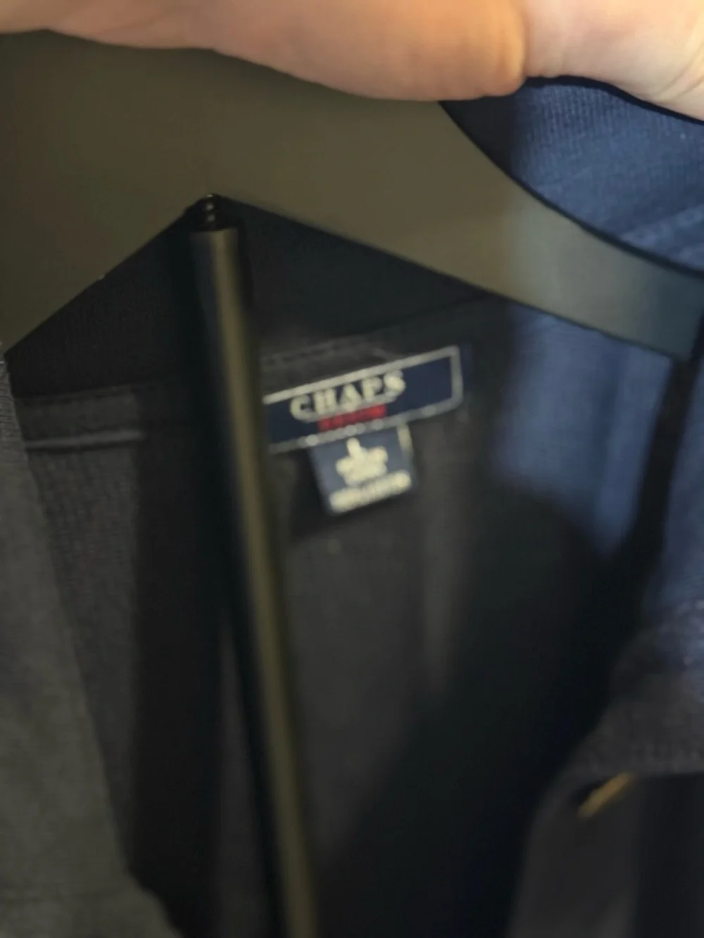 Chaps Dark Navy Utility Jacket with Button Front - Picture 5 of 6